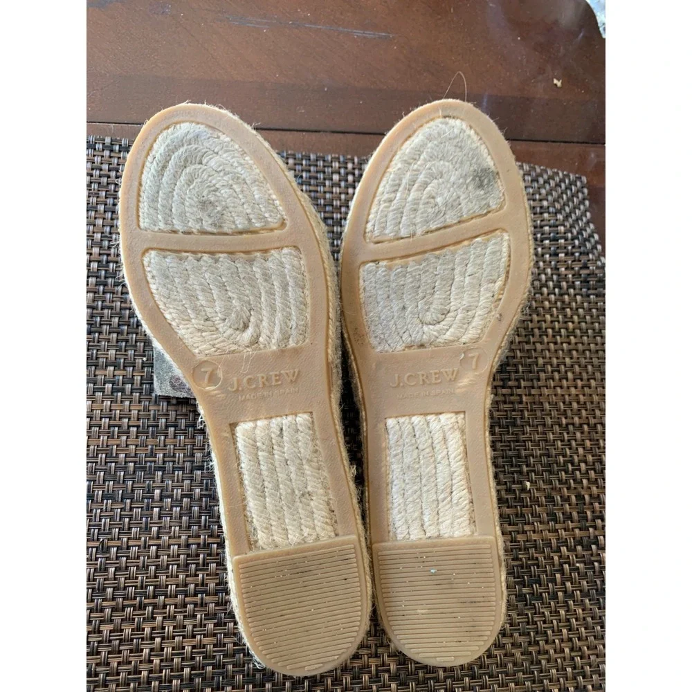 JCrew‎ Camo Metallic Espadrilles Sz 7